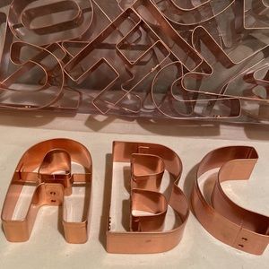🌺3” Copper Alphabet Cutters Set. 26pcs. New
